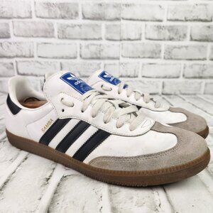 Adidas Samba OG Mens Sz 12 Cloud White Core Black Athletic Soccer Sneaker B75806